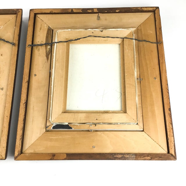 Vintage Framed Pair of Seascape Mid Century Style Oil Paintings For Sale - Image 11 of 12