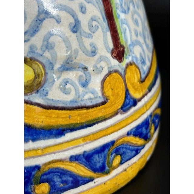 Antique Spanish Ceramic Jug from Talavera, 19th Century For Sale - Image 3 of 11
