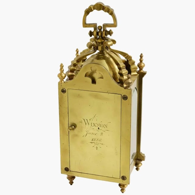 Fine English Brass Carriage Clock, 19th Century For Sale - Image 9 of 13
