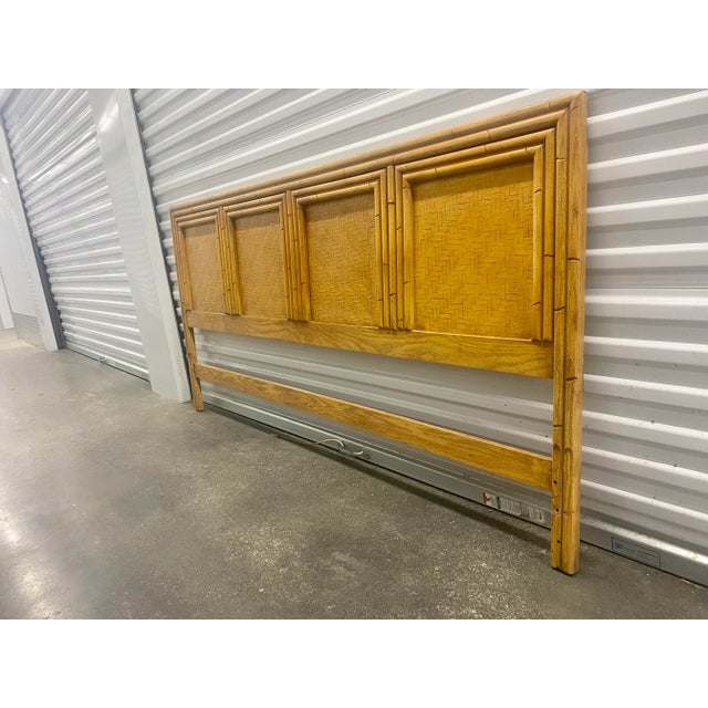 Hollywood Regency 1970s King Size Faux Bamboo Headboard For Sale - Image 3 of 13