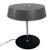 Black Mid-Century Modern Table Lamp with Black Base, Gray Shade & Chrome Upright For Sale - Image 8 of 11
