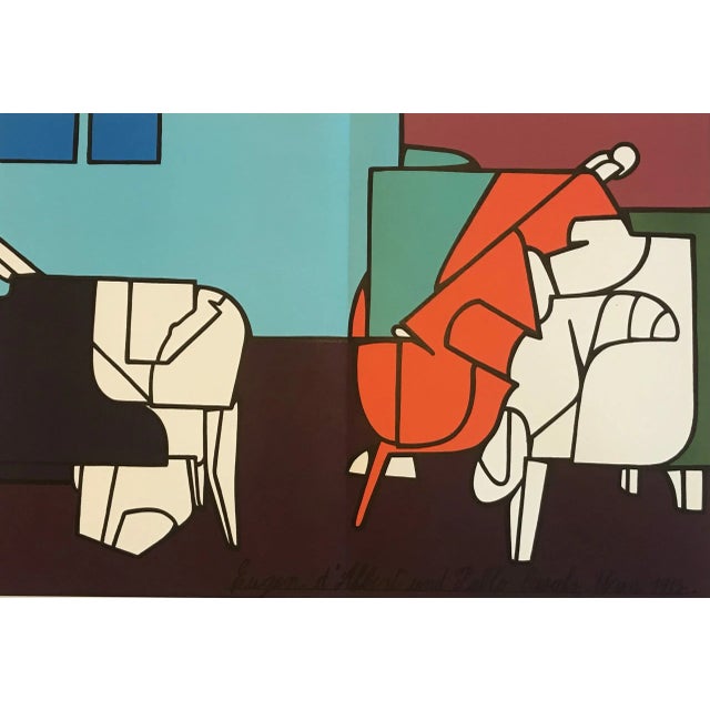 Abstract 1970 Adami Lithograph DM06188d Derriere Le Miroir For Sale - Image 3 of 3