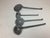 Paint Vintage Gray Enamelware Graniteware Utensil Rack Holder With 4 Gray Utensils For Sale - Image 7 of 8