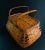Antique French Splint Picnic Basket For Sale - Image 9 of 12
