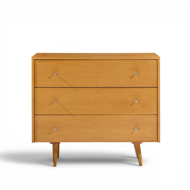 Paul McCobb for Planner Group Mid Century Maple 3-Drawer Dresser This chest of drawers measures: 36 wide x 18 deep x 31.25...