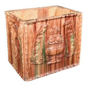 Large Antique Planter, Scottish, Ceramic Jardinière, Majolica Taste, Victorian
