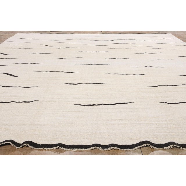 Beige Vintage Turkish Kilim Rug - 11'03 X 13'10 For Sale - Image 8 of 9