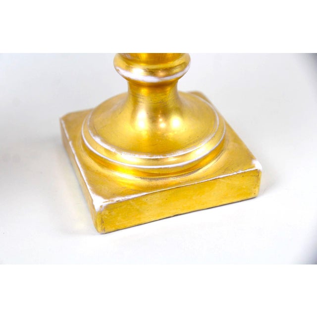 Gold Pair of Old Paris Gilt Porcelain Decorative Vases With Romantic Scenes For Sale - Image 8 of 14