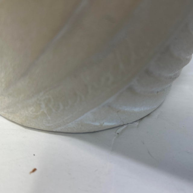 Pair of 1980s Dayle Rushall Matte Ceramic Lamps With Heron Detail For Sale - Image 9 of 9