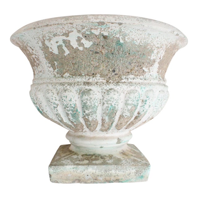 Antique French Cast Stone Planter For Sale