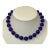 Late 20th Century Lapis Necklace With Gold Plated Toggle and Fluted Rondele Beads For Sale