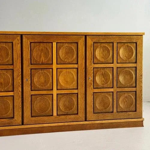 Brutalist Sideboard in Natural Oak For Sale - Image 4 of 11