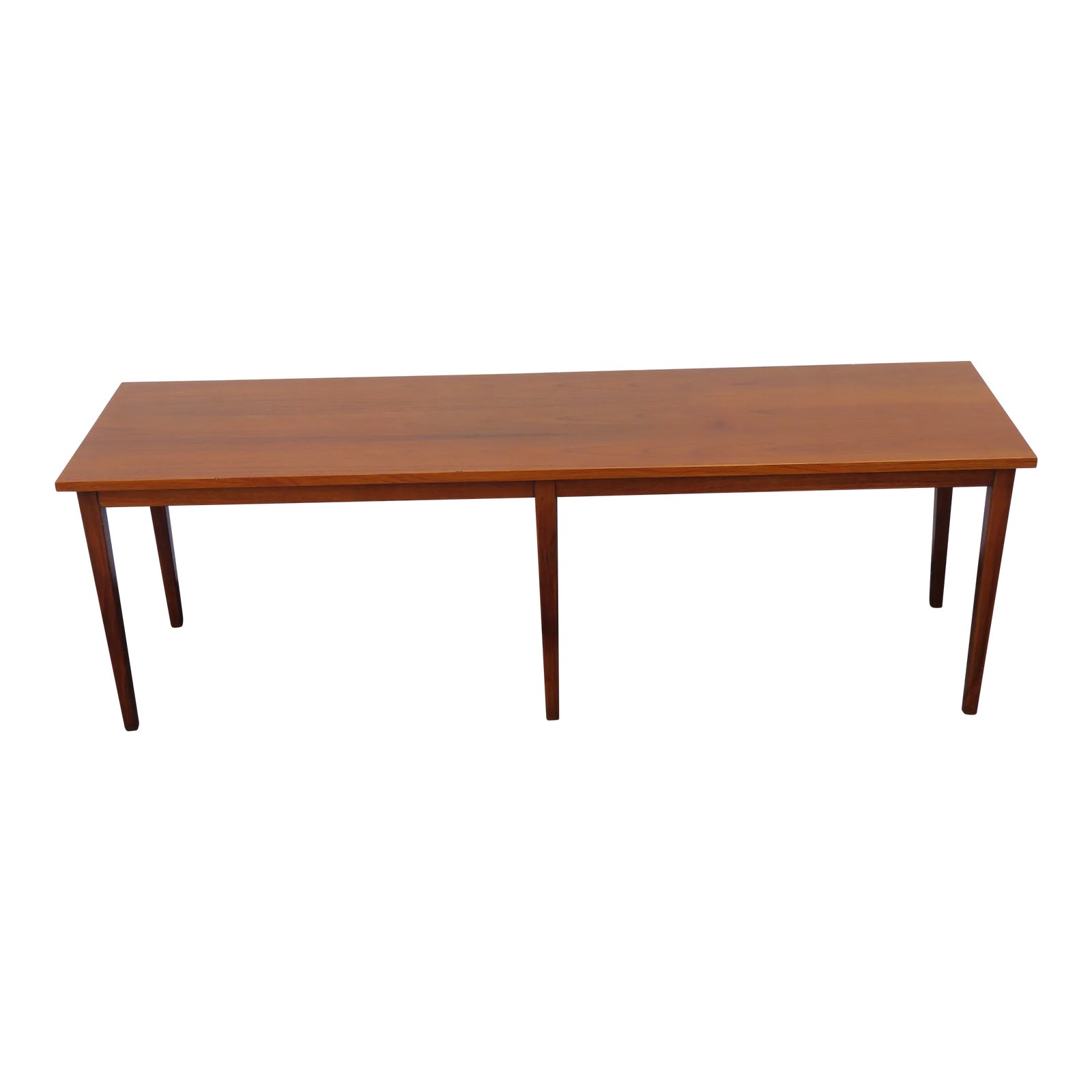C F Danish Modern Long Tall Coffee Table Low Console | Chairish