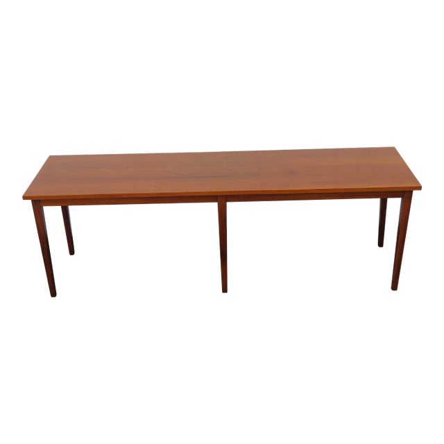 C F Danish Modern Long Tall Coffee Table Low Console For Sale