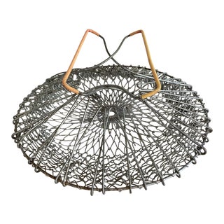 French Wire Collapsible Egg Basket For Sale