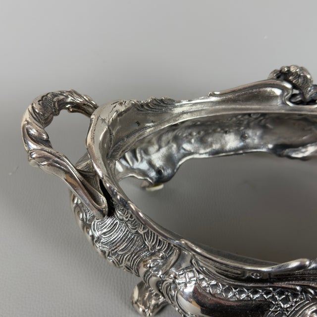 Silver Vintage 20th Century Louis XV Silvered Bronze Planter For Sale - Image 8 of 12