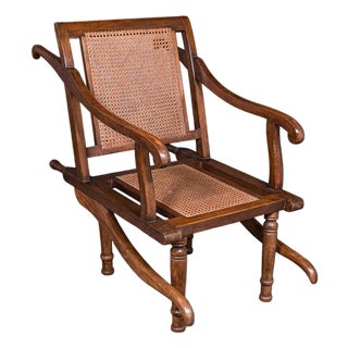 Antique Ladies Colonial Veranda Chair, English, Beech, Carrying Seat, Victorian For Sale