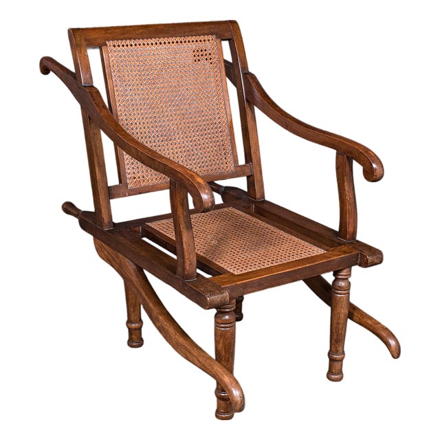 Antique Ladies Colonial Veranda Chair, English, Beech, Carrying Seat, Victorian For Sale