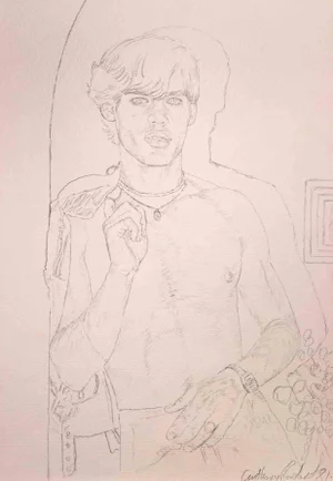 Anthony Roaland, Portrait of a Young Man, Original Pencil Drawing, 1981