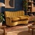 1950s two-seater sofa featuring a classic and timeless design. The original mustard-colored fabric adds a touch of warmth...