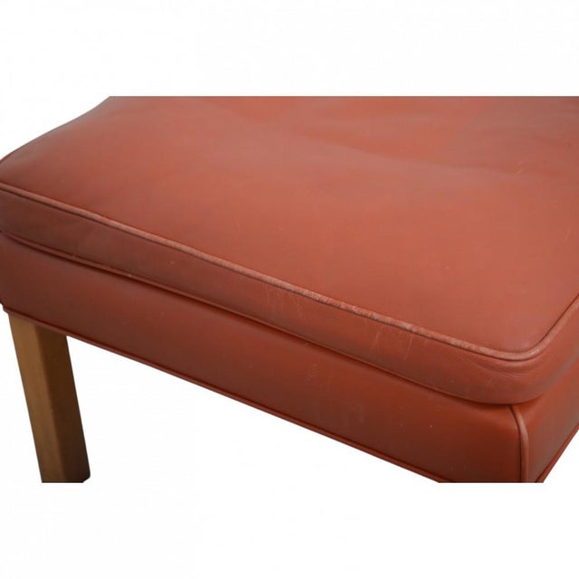 2202 Stool in Cognac Leather by Børge Mogensen, 1980s For Sale - Image 9 of 12