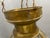 Elegant brass and glass lantern dating from the 1950s, featuring a classic geometric form with finely detailed textured...