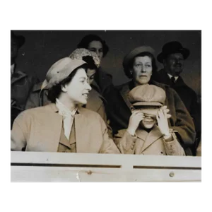 1955 Queen Elizabeth and Prince Charles Black & White Photograph