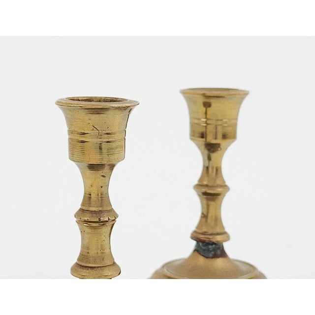 Traditional Circa 1750 Continental Brass Candlesticks, a Pair For Sale - Image 3 of 5
