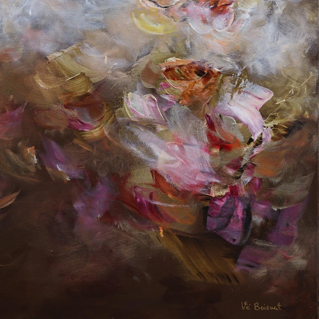 2020s Muse in Bloom - Original Contemporary Floral Figurative Acrylic Painting on Canvas For Sale - Image 5 of 9