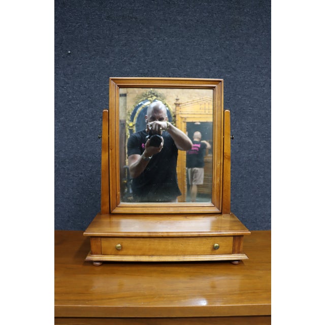 Exceptional 1956 dresser mirror by L. & J.G. Stickley, Inc., from the Leopold Stickley Original period. Crafted in warm...