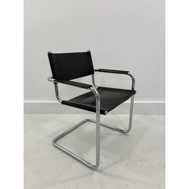 Vintage Italian Leather Chairs, 1970s, Set of 4 For Sale - Image 6 of 14