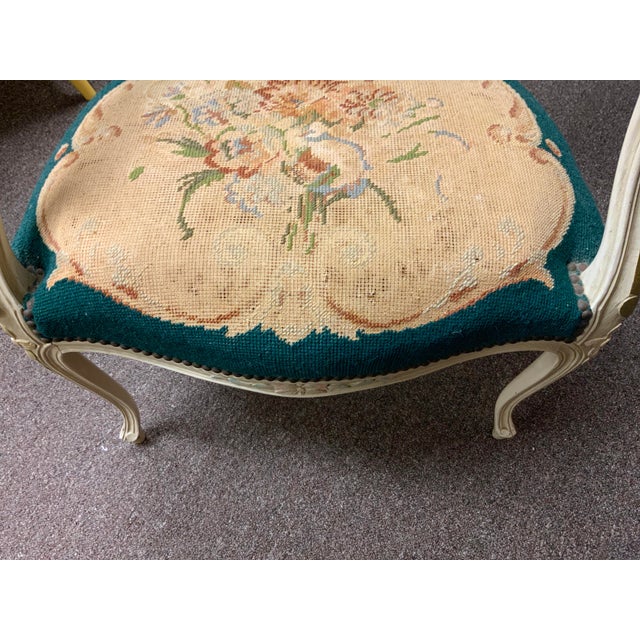 20th Century Needlepoint French Style Armchair For Sale - Image 9 of 17
