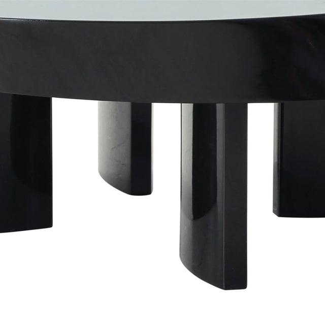 Pasargad Home Rivano Design Shiny Black Coffee Table For Sale - Image 4 of 6