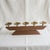 1960s Vintage Scandinavian Modernist Art Deco Candlestick in Teak Wood and Brass, 1960s For Sale - Image 5 of 6