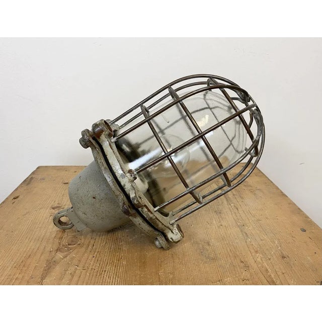 Vintage Industrial Cast Iron Pendant Light, 1960s For Sale - Image 11 of 13