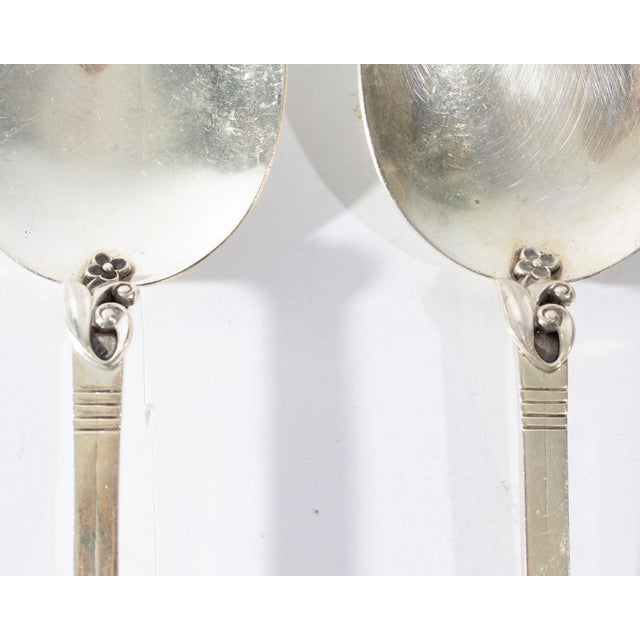 Mid 20th Century Alphonse La Paglia Georg Jensen Usa Sterling Silver Serving Utensils For Sale - Image 5 of 8