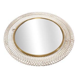 Mid-Century Modern Wall Mirror from Vereinigte Werkstätten München, Germany, 1950s For Sale