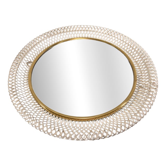 Mid-Century Modern Wall Mirror from Vereinigte Werkstätten München, Germany, 1950s For Sale