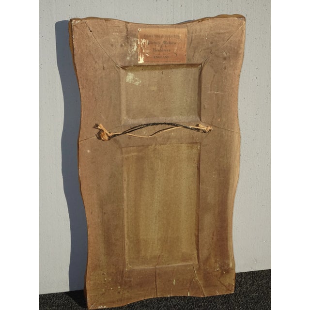 Vintage French Rococo Gold Wall Mirror Trumeau Picture Horse Signed G Wright For Sale - Image 12 of 13