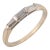 Mid Century Diamond 14k White Gold Stackable Wedding Band, Size 7.5 For Sale