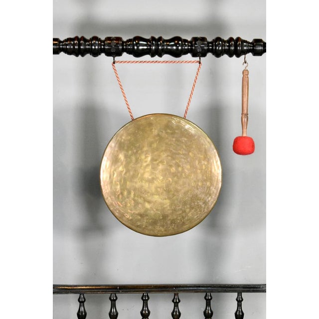 Large Framed Dinner Gong in Mahogany, 1890s For Sale - Image 6 of 11