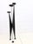 Large triple candlestick from the 1970s. Unmarked. Iron. Good used condition. Some rust. 114 x 28 cm