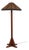 1990s Mica Lamp Co 2 Light Mission Oak Floor Lamp For Sale
