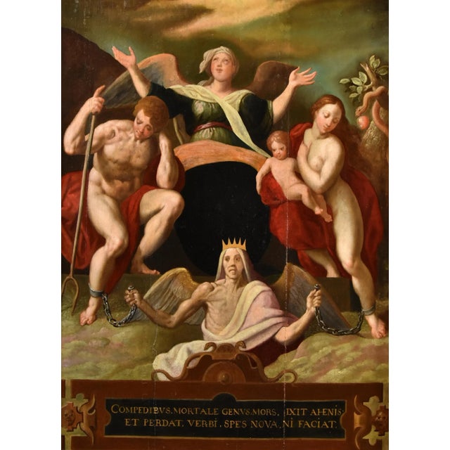 Jacob De Backer, Redemption of Adam & Eve, 1575, Oil Painting For Sale - Image 16 of 16