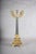 Metal Antique Gilt Bronze Candelabra, Fluted Column With Figural Arms — French, 19th Century For Sale - Image 7 of 10