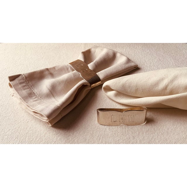 Mid-20th Century Sterling Silver Napkin Rings , a Pair For Sale - Image 9 of 14