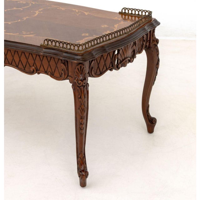Louis XV Style Walnut and Satinwood Coffee Table For Sale In New York - Image 6 of 8