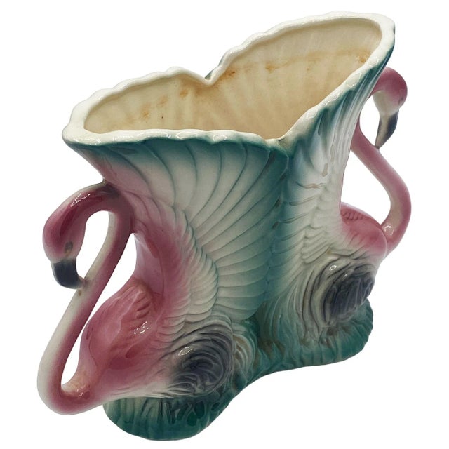 Mid-Century Ceramic Flamingo Figurine & Vase Set by Maddux & Leftons- 3 Pieces For Sale - Image 18 of 18