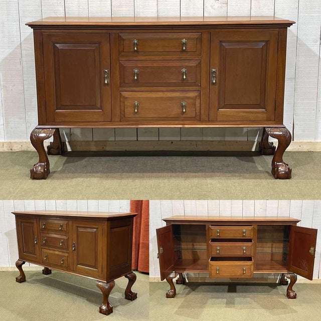 Early 20th Century English Mahogany Sideboard For Sale - Image 3 of 18