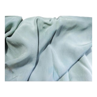 Late 20th Century 10 Yds Hand Dyed Aqua Fabric For Sale
